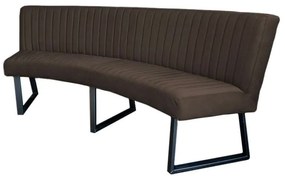 Eetkamerbank - Hengelo - geschikt voor ovale tafel 200 cm - stof Element antraciet 02