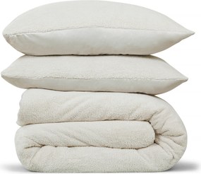 Dekbedovertrek Teddy Fleece – 100% zacht materiaal – 200×220 – ecru
