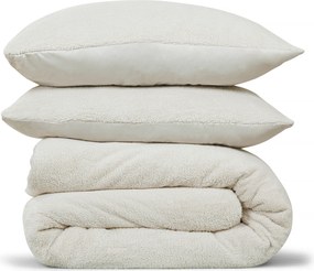 Dekbedovertrek Teddy Fleece – 100% zacht materiaal – 200×220 – ecru