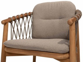 4 Seasons Outdoor Nora tuinset naturel teak met Capri tafel 280 x 110 cm  Tuinset    beige weerbestendig