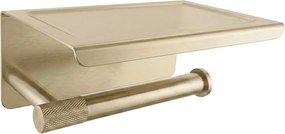 Toiletrolhouder met planchet 6613 Modern Gold Brush