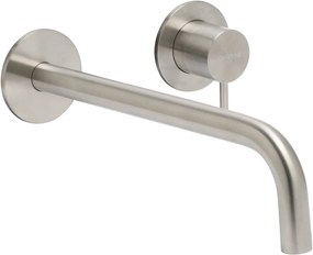 Qisani Flow wastafelkraan afbouwdeel met 250mm uitloop rvs geborsteld