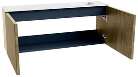 Mondiaz Joya 100cm toiletmeubel dusk met wastafel faye rechts zonder kraangat talc