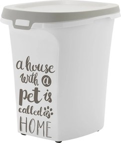 Moderna Voercontainer Trendy Story Pet Wisdom - 10 Liter - 30 x 20 x 36.5 cm - Wit/Taupe