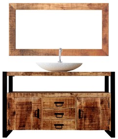 MD Interior Woodz spiegel met houten omlijsting 135x70cm