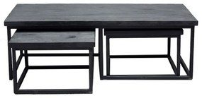 Zwarte Salontafelset Hout - 120 X 55cm.