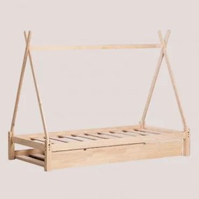 Joan Kids Bed Voor Matras Van 90 Cm In Grenenhout Bed Met Onderschuifbed & 90 X 190 Cm - Sklum