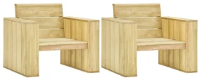 vidaXL Tuinstoelen 2 st 89x76x76 cm geïmpregneerd grenenhout