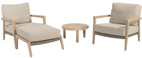 Sem Julia bistro loungeset 4 delig brushed teak 4 Seasons Outdoor