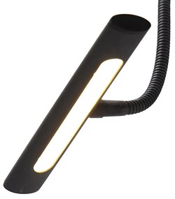 Design wandlamp zwart 18,5 cm incl. LED met dimmer - Tableau