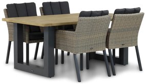 Tuinset 4 personen 180 cm Wicker Taupe Garden Collections Oxbow/Talai