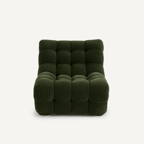 Modulaire gecapitonneerde fauteuil, fluweel, JUD