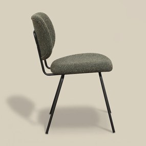 Moderne Eetkamerstoel Groen Boucle