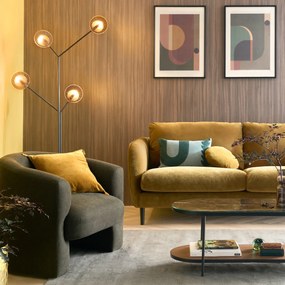 Retro fauteuil in getextureerde stof, Nolami