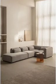 4-delige Modulaire Hoekbank Met Linker Divan Fogler Corduroy Licht Taupegrijs - Sklum