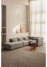 Fogler 4-delige Modulaire Hoekbank Met Chaise Longue Links Corduroy Grijs – Taupe – Koel - Sklum