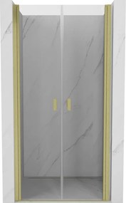 Mexen Mist draaideur douchedeur 90 cm, transparant, goud geborsteld - 8A7-090-000-55-00