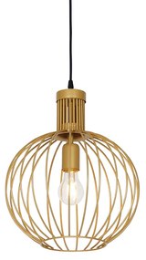 Design hanglamp goud 30 cm - Wire Dos Design E27 rond Binnenverlichting Lamp