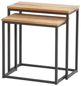 4 Seasons Outdoor Essence salontafel set Bijzettafel antraciet weerbestendig