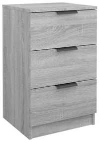 vidaXL Nachtkastje 40x36x65 cm grijs sonoma eikenkleurig