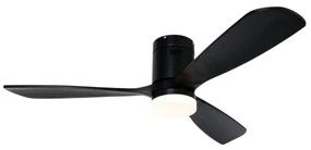 Smart Plafondventilator met lamp zwart 132cm incl. LED dimbaar met afstandsbediening - Sofia Design rond Binnenverlichting Lamp