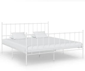 vidaXL Bedframe metaal wit 200x200 cm