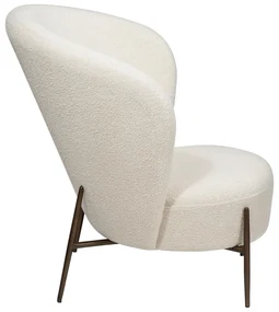 Dan-Form Orbit Fauteuil Met Hoge Rugleuning Boucle Dove Lichtgrijs