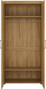 Kledingkast Calsori 120, Kleinzoon eik, 195x93x58cm, 56 kg, Kledingkast deuren: Met scharnieren