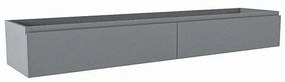 Mondiaz FOGE wastafelonderkast - 180x41x25cm - 2 lades - uitsparing links - softclose - Plata M44265Plata