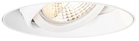 Moderne inbouwspot wit GU10 AR70 rond trimless - Oneon