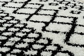 Tapijt PROMO BERBER SAFI N9040 wit / zwartrand, Barber, marokkaanse shaggy