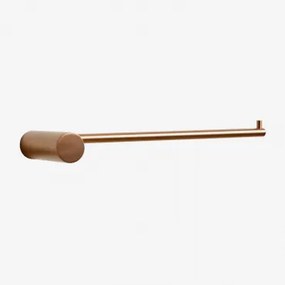 Handdoekhouder Voor Aan De Muur Met Stang Voor Badkamer In Roestvrij Staal (↔︎20 Cm) Devon Rosé Goud - Sklum