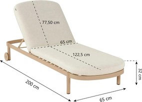 Hartman Palma Lounger Cappuccino Aluminium Taupe