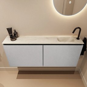 Mondiaz Ture DLux toiletmeubel 120cm plata met wastafel ostra rechts met kraangat