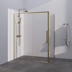 Brauer Season douchecabine met schuifdeur 140x90cm messing