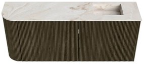 Mondiaz Joya DLux 100cm toiletmeubel ronding links shadow met wastafel faye rechts zonder kraangat frappe