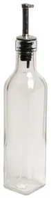Olie- of azijnflesje, glas, vierkant 250 ml