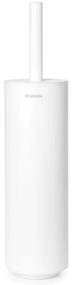 Brabantia MindSet Toiletborstelhouder - gesloten - rond - staand/wandmontage - mineral fresh white 303845