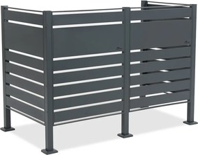 Behuizing voor 2 afvalbakken van 120 l of 240 l Halen CoverTech antraciet