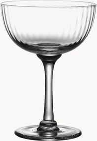 Mondgeblazen kristallen champagneglazen Ripple, 4-delig