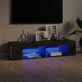 vidaXL Tv-meubel met LED-verlichting 135x39x30 cm grijs