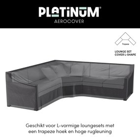 Platinum Aerocover loungesethoes 300x300x90x65 cm - L-vorm trapeze