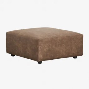 Vierkante Poef 85x85 Cm Bruna Bruin Koffie Suède - Sklum