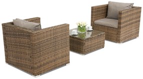 Roma Terrace Garden Point bruin technorattan tuinmeubilair