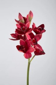 Orchidee Cymbidium - zijden bloem - donker rood - topkwaliteit