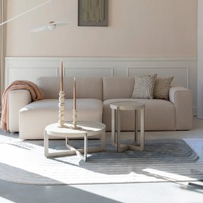 Zuiver Milka Sand Moderne Bank Met Chaise Longue Links Zandkleur