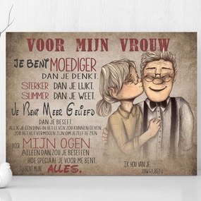 INSPIO Kerstcadeau - Liefdesverklaring voor een geliefde vrouw - Wij versturen borden en schilderijen binnen 24 uur.