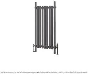 Eastbrook Lambourne horizontale radiator 55x120cm 837W antraciet