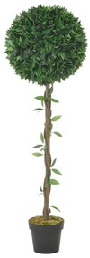 vidaXL Kunstplant met pot laurierboom 130 cm groen