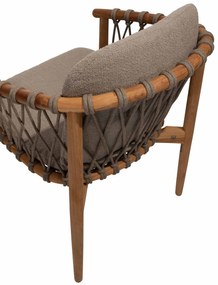 4 Seasons Outdoor Nora tuinset naturel teak met Capri tafel 280 x 110 cm  Tuinset    beige weerbestendig